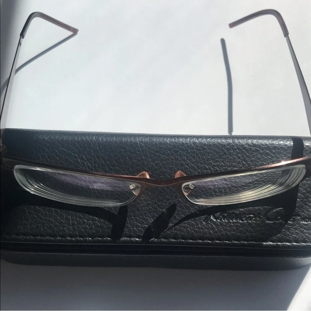 Vintage Kenneth Cole KC544 J78 Bronze Rectangle Eyeglass Frames 52-15-140 Italy